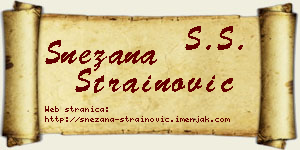 Snežana Strainović vizit kartica